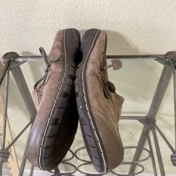 Natural Soul by Naturalizer Comfort Mules Size 7.5 M Women’s Brown Suede Slip On - Picture 11 of 11